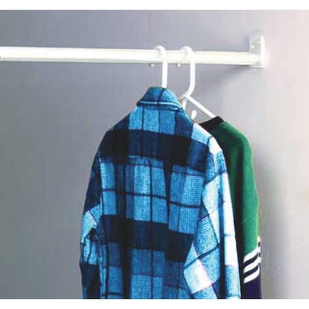 Knape & Vogt John Sterling Closet-Pro 72 In. to 120 In. x 1 In. Adjustable Closet Rod, White PB22-72/120WT